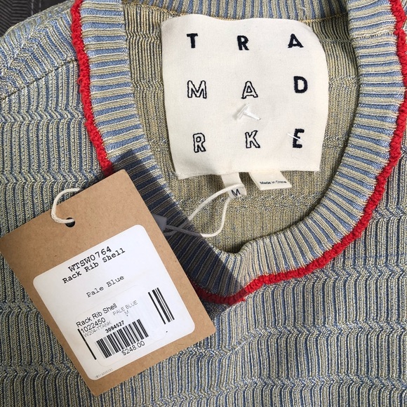 Trademark | NWT Rack Rib Shell Pale Blue Tank M - Picture 7 of 8